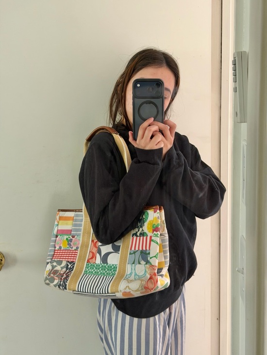 Coach Patchwork Canvas Tote Bag Multicolor - Picture 9 of 9